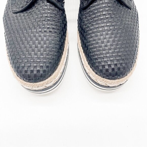 Pons Quintana Black Leather Lace Up Espadrilles, Sz EU 36 - Picture 5 of 15